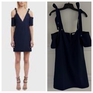 Kempner Navy Blue Tie Strap Mini Dress Size 2 - 41279